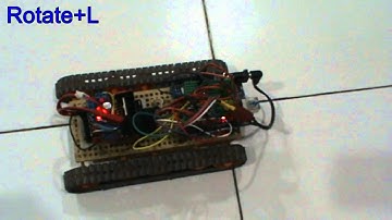 Arduino Tracked robot via Bluetooth app. control