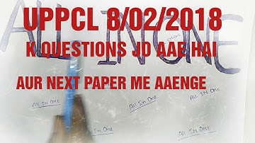 UPPCL ARO/AO/STEGNO QUESTION 8/02/2018