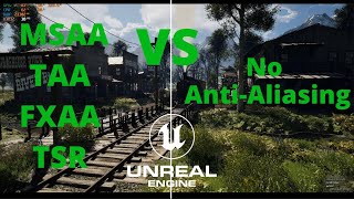 All Anti-Aliasing Comparaison in UNREAL ENGINE 5