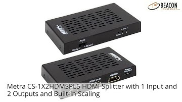 Metra CS-1X2HDMSPL5 HDMI Splitter with 1 Input and 2 Outputs and Built-in Scaling