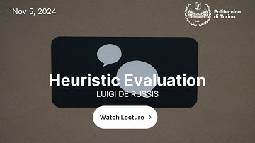 HCI2024 - Lecture 12 - Heuristic Evaluation