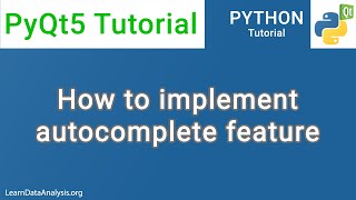 How to implement autocomplete feature with PyQt5 in Python screenshot 1