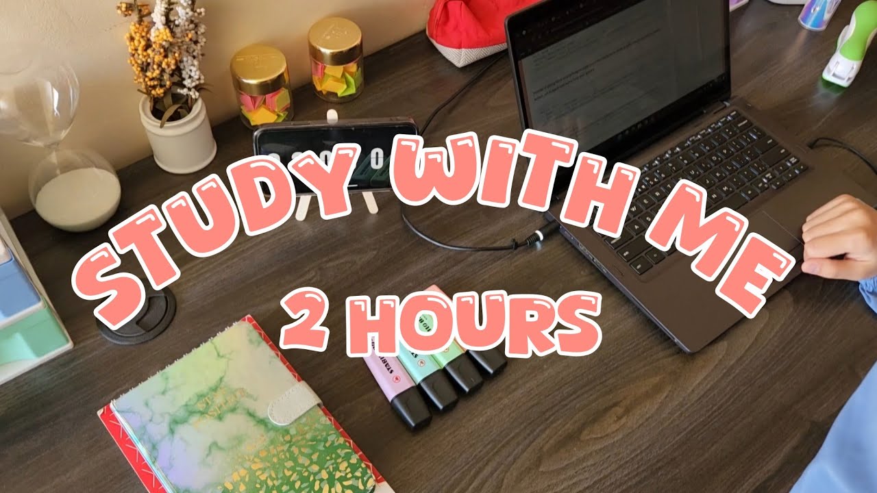 أدرس معي ساعتين متواصلة مع صوت المطر 🌧|اليوم 2️⃣0️⃣ من تحدي 6️⃣0️⃣ | study with me 2 hours no breaks