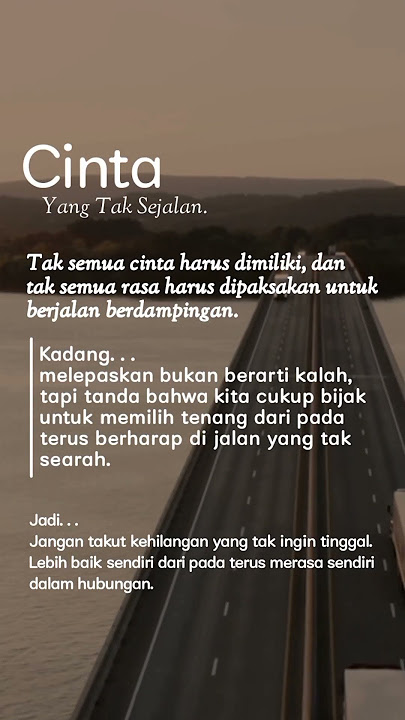 Cinta Tak Harus Dimiliki | Kata Kata Bijak Melepaskan dengan Ikhlas 💔 #quotes