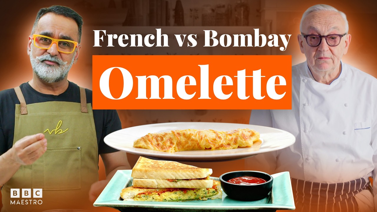 French vs Bombay omelette with Pierre Koffmann and Vineet Bhatia | BBC Maestro