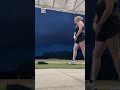 Girl tries golf for the first time 😂⛳️                     🎥: Carstin Crisp via ViralHog