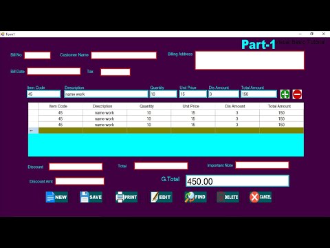 Learn The Complete Invoice Billing Software in VB.NET