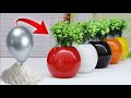 DIY- White Cement Flower Pot // Paper Easy Cement Pottery Making