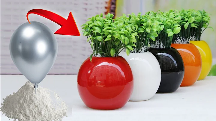 DIY- White Cement Flower Pot // Paper Easy Cement Pottery Making