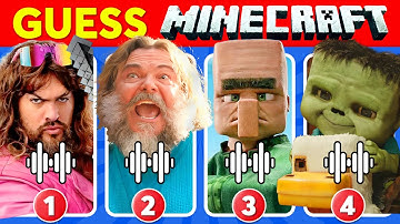 Guess The Minecraft Movie Characters By Their Voice | Steve’s Lava Chicken, Garbage Man, Villagers