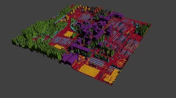 Fly-Through of LiDAR Random Forest Object Classificaiton, by Basener