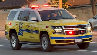 Ventura County Fire Department Battalion Chief 15 Responding Code 3 