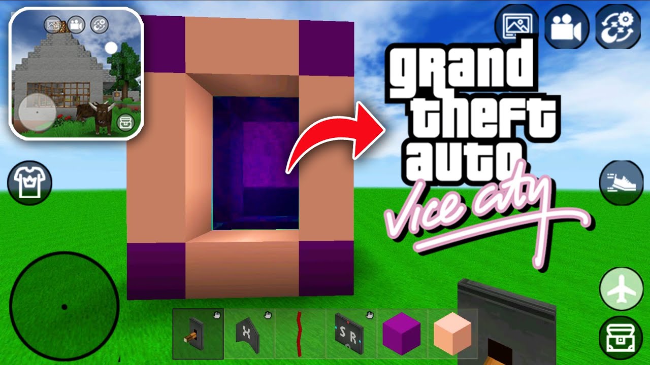 How to Make PORTAL to GTA VICE CITY in MINI BLOCK CRAFT 3D