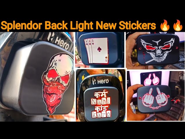 Super Splendor Splendor Bike Back Light Sticker New Splendor Plus