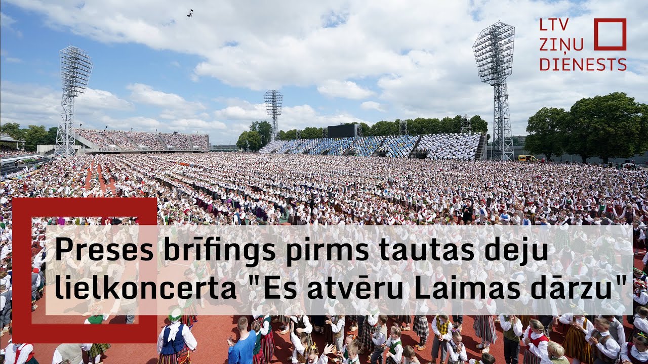 Preses brīfings pirms tautas deju lielkoncerta 