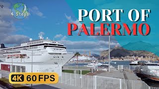 ▌4K 60fps ▌PALERMO Walking Tour | The Wind's Song in Palermo's Port