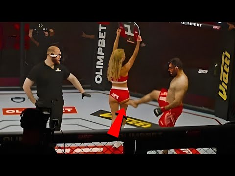 Iranian fighter kicked