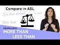 Compare in ASL: More than, less than, etc. in American Sign Language