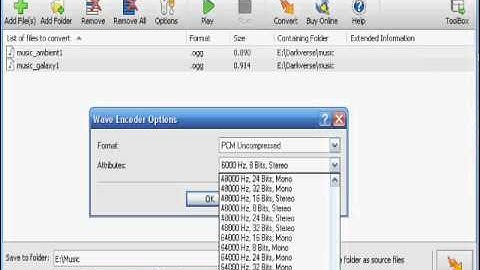 Switch Sound File Converter - Convert and encode sound files