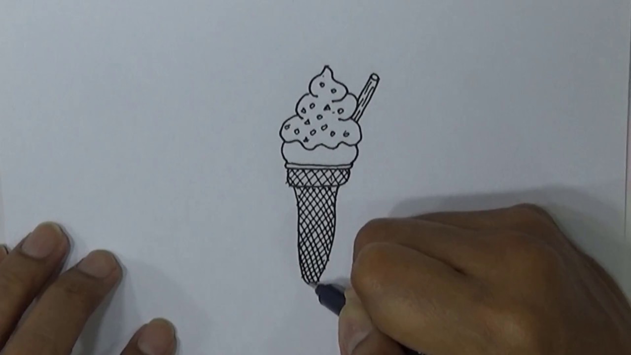 Belajar Cara Menggambar Es Krim Dengan Mudah Youtube