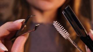 ASMR Doing Your Eyebrows While You Sleep | Personal brow pampering (no talking, layered sounds)