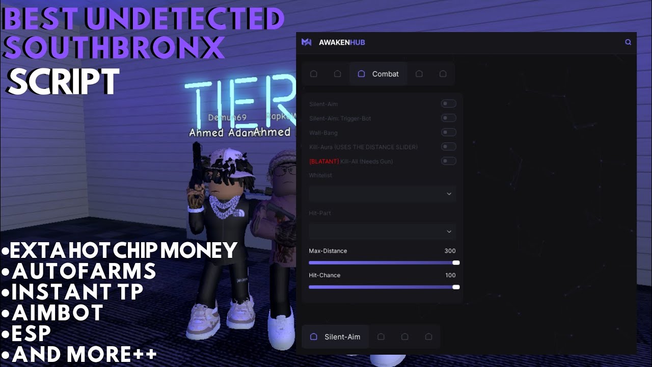 BEST UNDETECTED SOUTHBRONX SCRIPT AUTOFARMS, AIMBOT, TP, ESP (PAID)