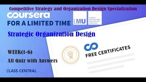 Strategic Organization Design, week (1-6) All Quiz Answers with Answers