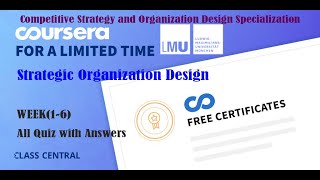 Strategic Organization Design, week (1-6) All Quiz Answers with Answers
