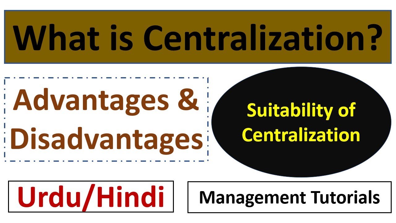 How Can Centralized Authority Be A Disadvantage Mcq?