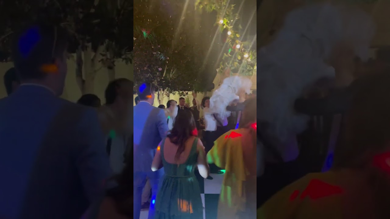 Bride & Groom getting high in chairs! 