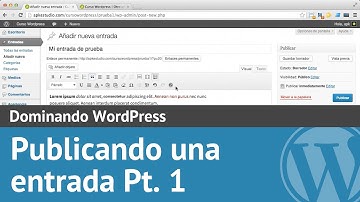 Curso Wordpress 07: Publicando una entrada (Parte 1)