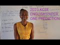 KCSE 2023 ENGLISH PAPER ONE PREDICTION