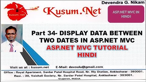 PART 34-HOW TO DISPLAY DATA BETWEEN TWO DATES IN ASP.NET MVC || WEB API, C# TUTORIAL,#JAVASCRIPT
