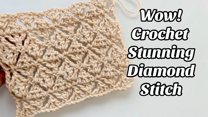 WOW! CROCHET PATTERN - DIAMOND STITCH - Easy Step by step Tutorial for Blankets & More US TERMS