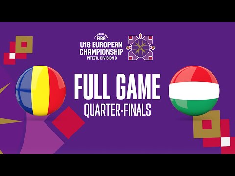 QUARTER-FINALS: Romania v Hungary | Full Basketball Game | FIBA U16 European Championship 2023-Div B