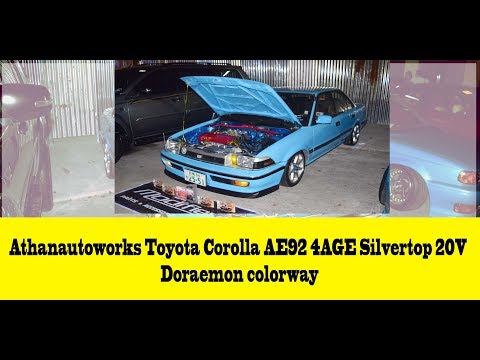 Athanautoworks Toyota Corolla AE92 4AGE Silvertop 20V Doraemon colorway @ArnoldSYoutubePage