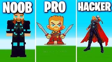 NOOB VS PRO VS HACKER Minecraft Pixel art🎨Thor