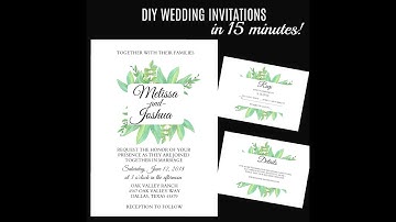 How To Make Your Own Wedding Invitations In 15 Minutes!