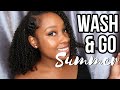 SUMMER WASH AND GO ROUTINE ON 3C 4A NATURAL HAIR