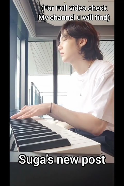 Suga playing piano #suga #yoongi #minyoongi #bts #btsyoongi #instagram #btsshorts #shorts #agustd
