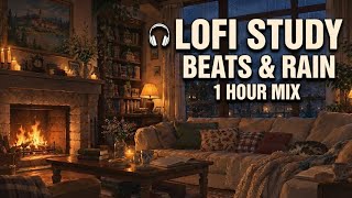 🌧️ cozy study session | 1 hour of soft music + rain sounds 📚☕  screenshot 5
