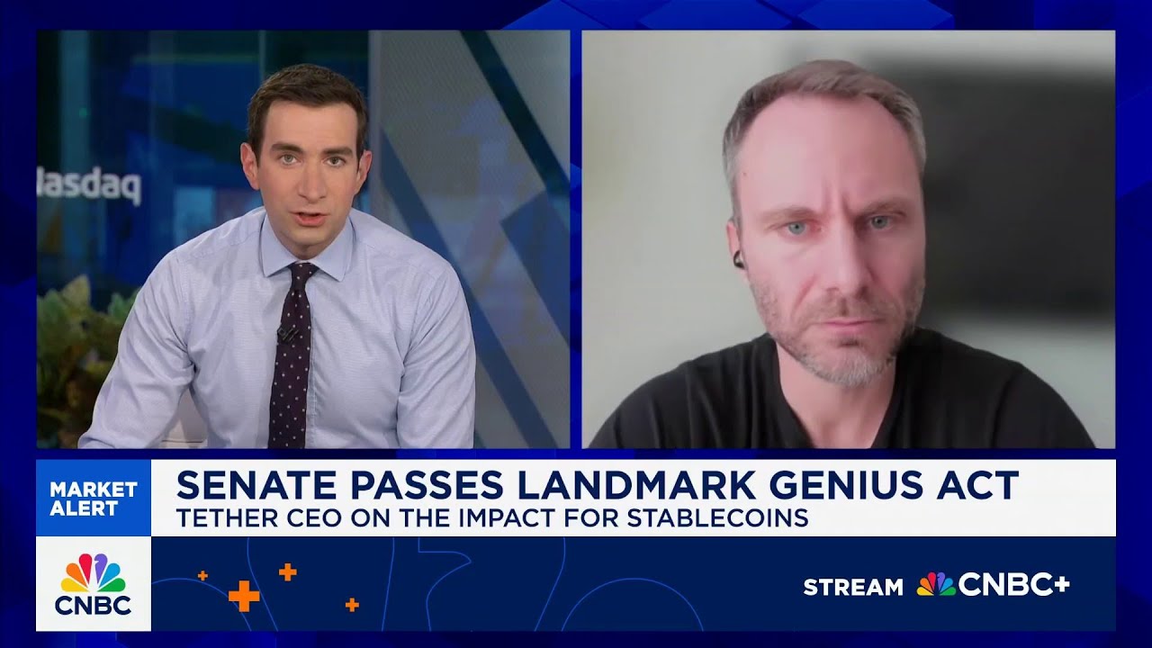 Tether CEO Paolo Ardoino on the passage of GENIUS Act, future of stablecoins