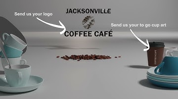 Next Day Videos - Coffee Beans Pouring Logo Animation Sample, Made in Blender