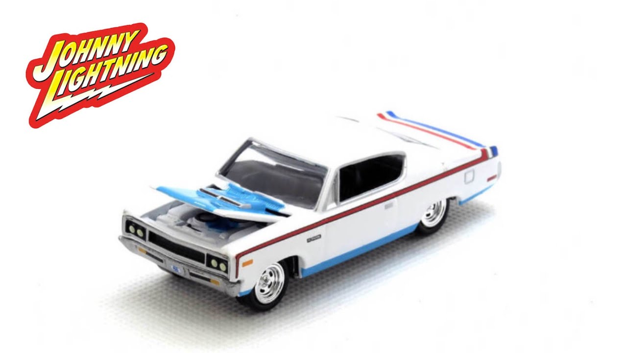 Modèle Réduit 1:64 Johnny Lightning - Chevrolet Pick-up Avec Remorque Porte-Voiture - 1965 - Blanc - Neuf Sous Blister