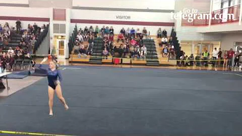 Shrewsbury's Kendra Lippert scores an 8.675 on her floor routine, the 2nd best on the team, at the S