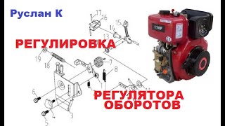 Diesel.  generator. Adjustment of the centrifugal regulator of the high-pressure fuel pump engine