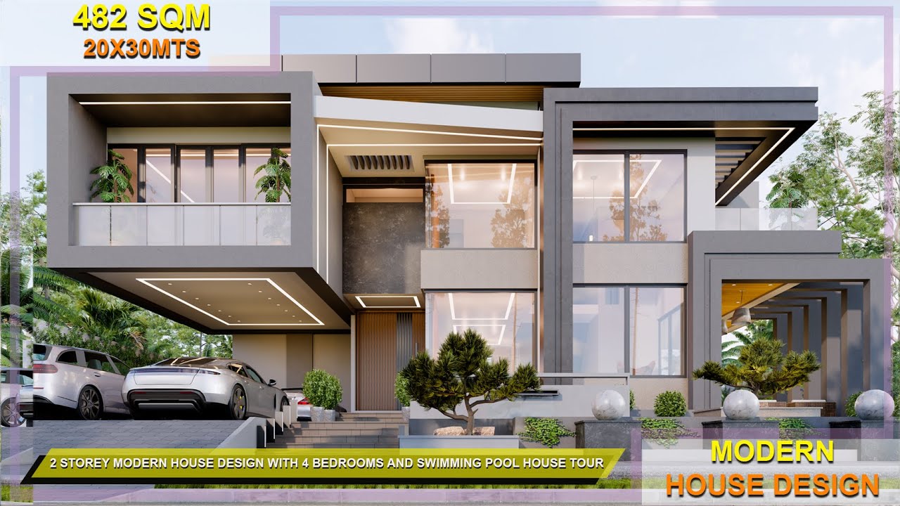 Special Modern House Design With 4 Bedrooms And Swimming Pool | House ...