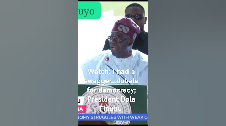 Watch president Bola Tinubu comments on his Dobale for democracy