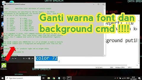 Cara Merubah Warna Tulisan Dan Background CMD