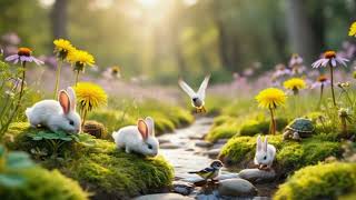 Tiny Tales Animals Paradise | Mini Bunnies, Birds & Stream (Nature Relaxation) screenshot 4